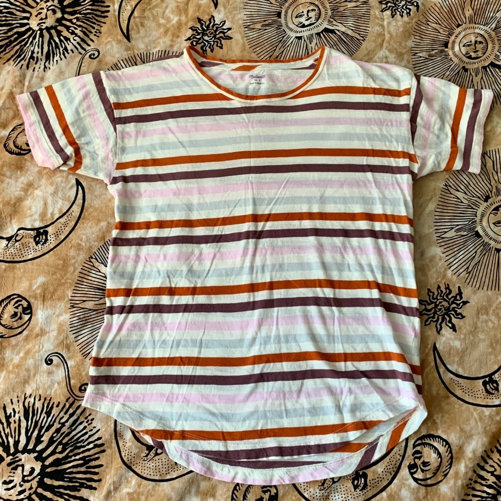 Madewell Multicolor Striped Tee Size Small